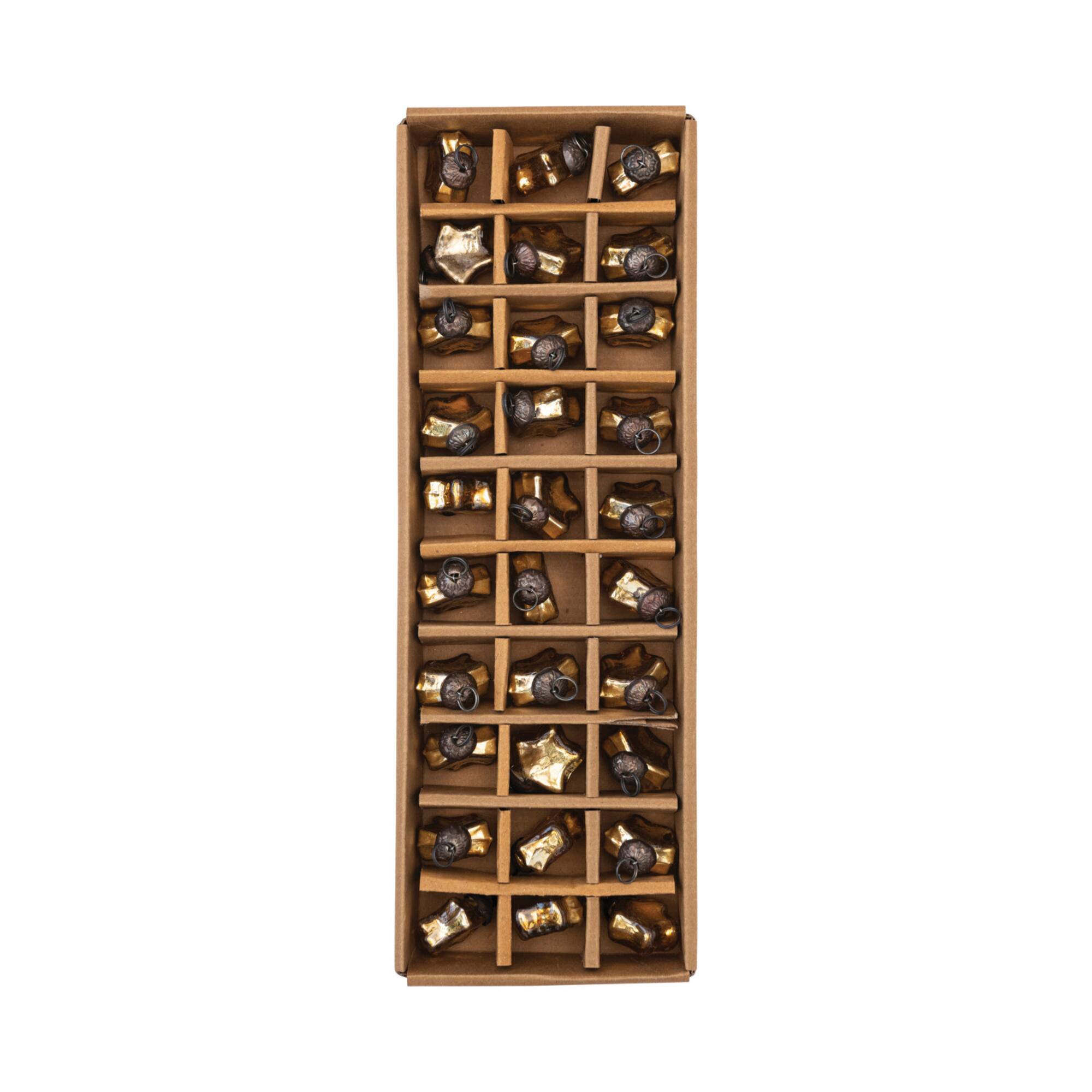 Hello Honey® 30ct. Glass Gold Star Ornaments